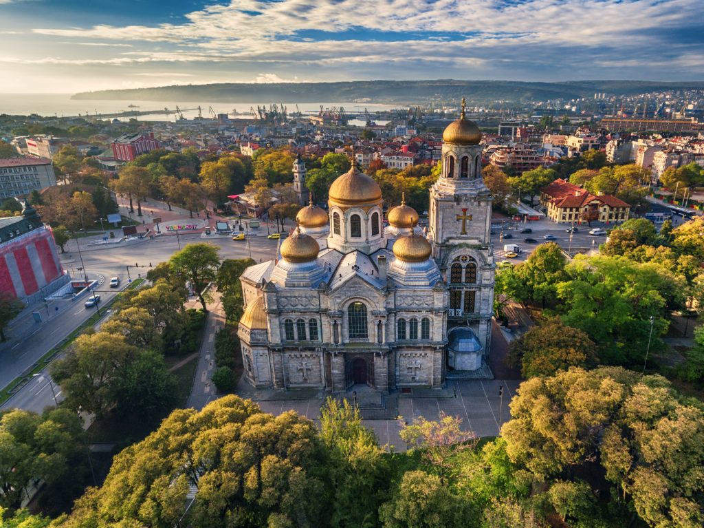featured in Europe's Hidden Gems by Sky Bird Travel & Tours, this image of Varna, Bulgaria in Europe shows the beautiful combination of costal town and bustling city.