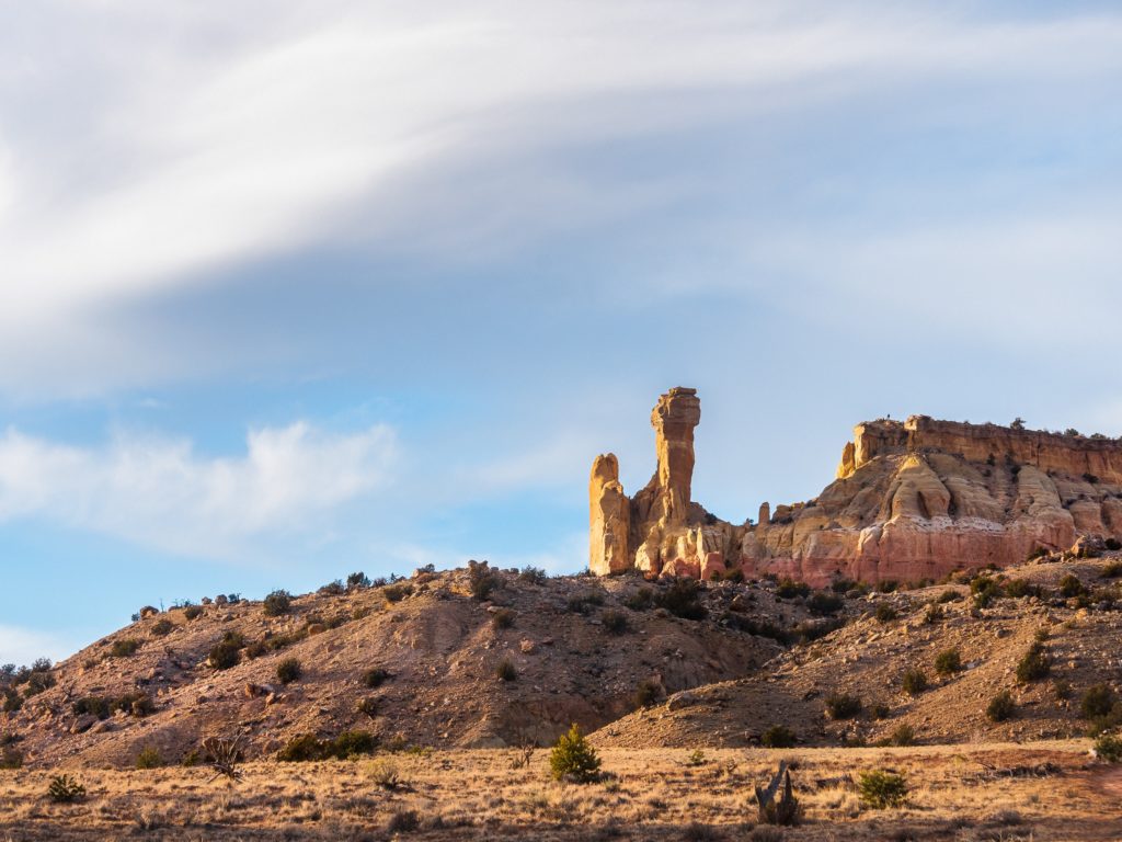 Featured in On Location: Oppenheimer by Sky Bird Travel & Tours, this image shows the ghost ranch in new mexico.