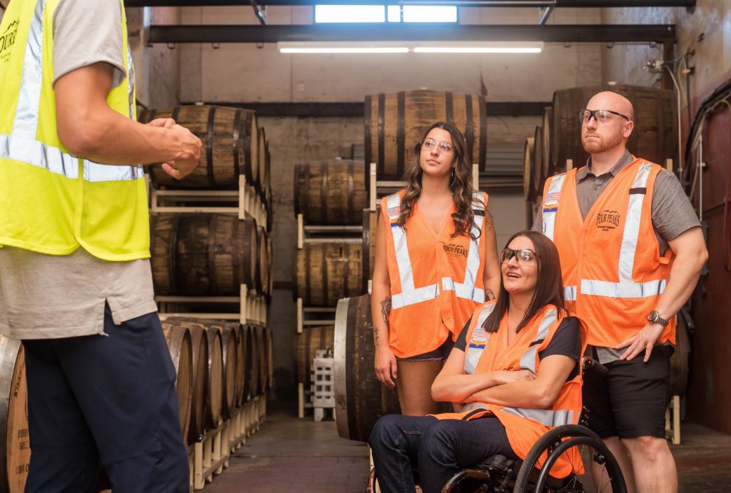 Featured in Discovering Niche Markets by Sky Bird Travel & Tours, this image shows a food tour in a winery.