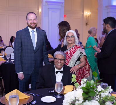 Jeremy Moss with Mr. and Mrs. Shah at Sky Bird Golden Jubilee 2026