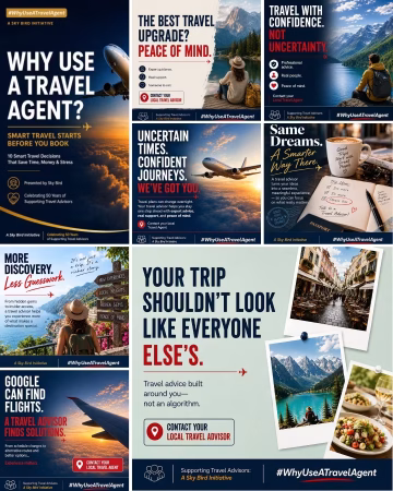 Why use a travel agent collage helping travel agents